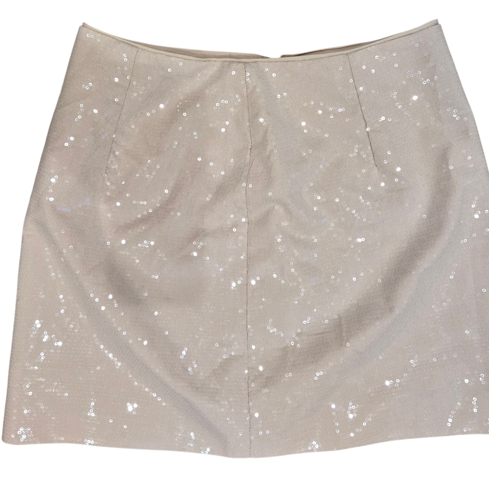 A New Day Tan Mini Squence A Line Skirt Size 4 - Picture 5 of 6